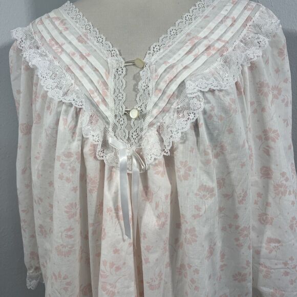 Vtg Take Nine Dress Womens L Floral Maternity Wear Lace Fairycore 90s Made USA - Picture 2 of 12